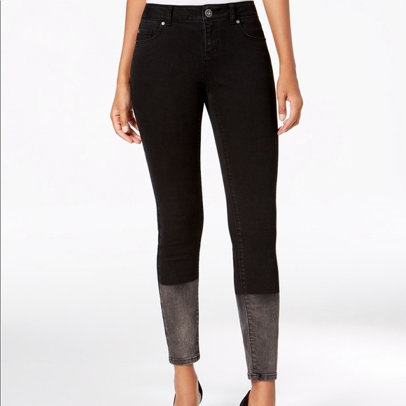 INC International Concepts Denim - I.N.C. dip dyed black skinny jeans -12